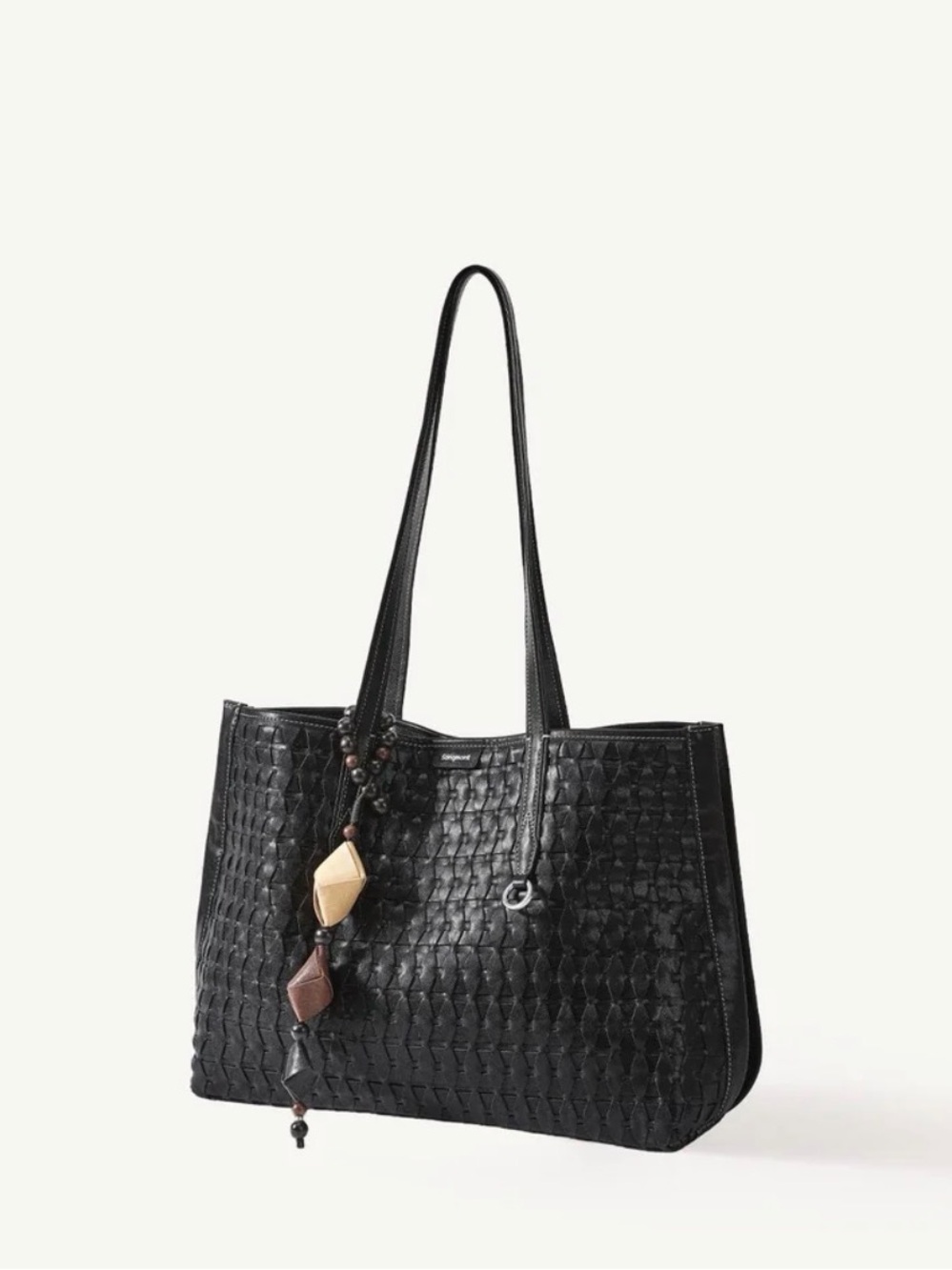 Songmont Lattice Tote, Medium, Onyx
